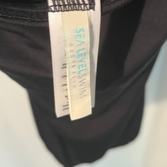 SEA LEVEL Essentials Halter One-Piece Swimsuit in Black Size 6 - Picture 7 of 8